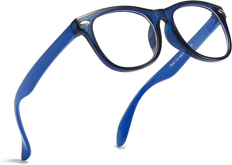 FANNYGO Store 1 Pack kids Blue Light Blocking Glasses For Girls And Boys Computer Blue Light Blocking Glasses For Age 3-11 (Dark blue) - Image 3